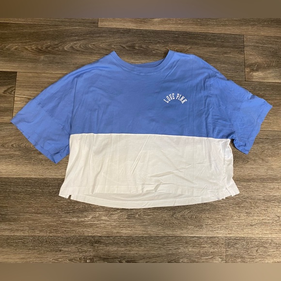 VICTORIA'S SECRET Blue short tights & matching  T-shirt size Large - Picture 6 of 11